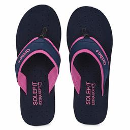 Solefit Women's Navy Slippers-6 UK (40 EU) (SLFT-0072)