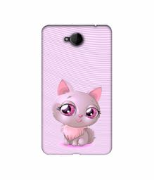 Amazon Brand - Solimo Designer Cute Pink Cat 3D Printed Hard Back Case Mobile Cover for Microsoft Lumia 650