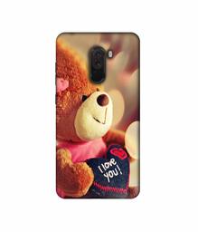 Amazon Brand - Solimo Designer Teddy Bear 3D Printed Hard Back Case Mobile Cover for Poco F1