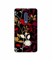 Amazon Brand - Solimo Designer Flower Bunch Pain On Cloth 3D Printed Hard Back Case Mobile Cover for Nokia 5