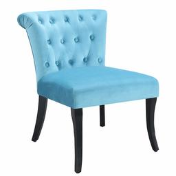 Amazon Brand – Ravenna Home Tufted Armless English Roll Traditional Accent Chair, 26.8