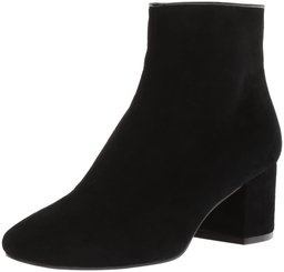 Amazon Brand - The Fix Women's Daniella Block-Heel Ankle Bootie Boot, Black Suede, 6.5 B US