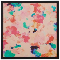 Amazon Brand – Rivet Spring Pink Floral Print in a Black Wood Frame Wall Art, 20