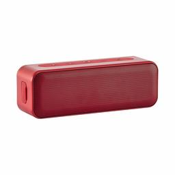 AmazonBasics Bluetooth stereo speaker with water resistant design, 15 W, red