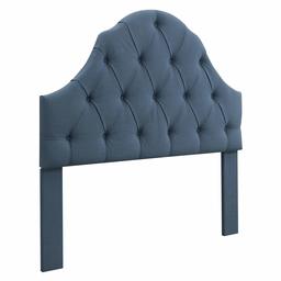 Amazon Brand – Ravenna Home Wolcott Adjustable Height Arched Tufted Headboard, Full / Queen Size Bed, Ocean Blue