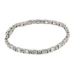 [Find] Amazon Collection puratinakuraddosuta-ringusiruba- 4 mm Clear bage ttokattokyu-bikkuzirukoniatenisuburesuretto, 16.5 cm Length Bracelet jeb00009 _ 121cl6hqd00 