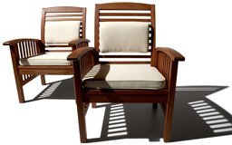 Strathwood Gibranta All-Weather Hardwood Lounge Chairs Set of 2