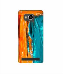 Amazon Brand - Solimo Designer Gold Yellow and Sky Blue Paint 3D Printed Hard Back Case Mobile Cover for Lenovo A7700