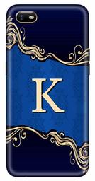 Amazon Brand - Solimo Designer Blue Pattern Alphabet-K 3D Printed Hard Back Case Mobile Cover for Oppo A1K