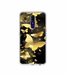 Amazon Brand - Solimo Designer Golden Butterfly Pattern UV Printed Soft Back Case Mobile Cover for Oppo F11