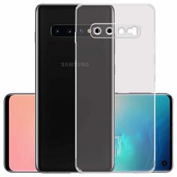 Amazon Brand - Solimo Anti Dust Plug Mobile Cover (Soft & Flexible Back case), for Samsung Galaxy S10 (Transparent)