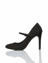 Amazon Brand - find. Mary Jane Court Shoes, Black, US 6.5