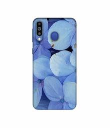 Amazon Brand - Solimo Designer Light Blue Flower Photography 3D Printed Hard Back Case Mobile Cover for Samsung Galaxy M21