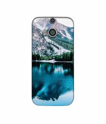 Amazon Brand - Solimo Designer Lake Mountain 3D Printed Hard Back Case Mobile Cover for HTC One M8