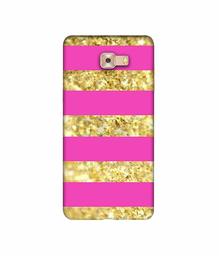 Amazon Brand - Solimo Designer Golden Stripes 3D Printed Hard Back Case Mobile Cover for Samsung Galaxy C9 Pro