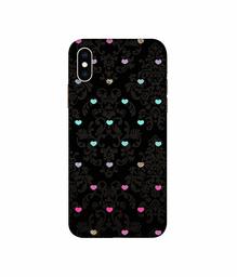 Amazon Brand - Solimo Designer Heart Texture 3D Printed Hard Back Case Mobile Cover for Apple iPhone Xs Max