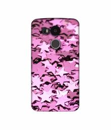 Amazon Brand - Solimo Designer Glitter Stars 3D Printed Hard Back Case Mobile Cover for LG Nexus 5X