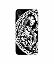 Amazon Brand - Solimo Designer Half Circle Rangoli 3D Printed Hard Back Case Mobile Cover for Apple iPhone XR (Logo Cut)