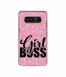 Amazon Brand - Solimo Designer Girl Boss On Pink Sparkle 3D Printed Hard Back Case Mobile Cover for Samsung Galaxy Note 8