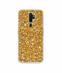 Amazon Brand - Solimo Designer Golden Sparkle UV Printed Soft Back Case Mobile Cover for Oppo A9 (2020)