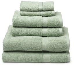 Pike Street 100-Percent Egyptian Cotton 725-Gram 6-Piece Towel Set, Pale Green