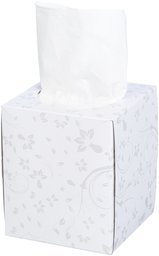 AmazonBasics Professional Facial Tissue Cube Box for Businesses, 2-Ply, White, 95 Tissues per Box, 36 Boxes