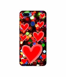 Amazon Brand - Solimo Designer Heart Texture on Glitters 3D Printed Hard Back Case Mobile Cover for Oppo A5