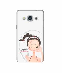 Amazon Brand - Solimo Designer Papa's Princess 3D Printed Hard Back Case Mobile Cover for Samsung Galaxy J3 Pro