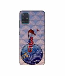 Amazon Brand - Solimo Designer Lady Vector Patternn 3D Printed Hard Back Case Mobile Cover for Samsung Galaxy A51