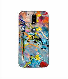 Amazon Brand - Solimo Designer Paint Texture 3D Printed Hard Back Case Mobile Cover for Motorola Moto G4 Plus (with Logo Cut)