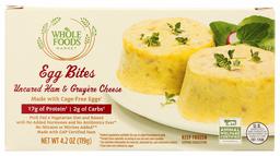 WHOLE FOODS MARKET Uncured Ham & Gruyere Cheese Egg Bites, 4.2 OZ