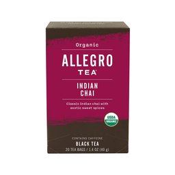 Allegro Tea Organic Indian Chai Tea Bags, 20 Count