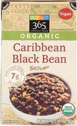 365 Everyday Value Organic Caribbean Black Bean Soup, 17 oz