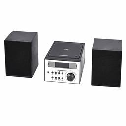 AmazonBasics Mini HiFi System mit FM-Radio und AUX-Eingang schwarz