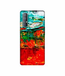 Amazon Brand - Solimo Designer Green and Orange Glass Color 3D Printed Hard Back Case Mobile Cover for Oppo Reno 3 Pro