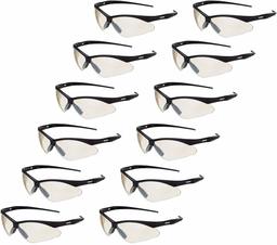 AmazonBasics Anti-Scratch Safety Glasses, UV-Resistant, Clear Mirror Lens, 12- Count