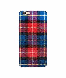 Amazon Brand - Solimo Designer Check Cloth 3D Printed Hard Back Case Mobile Cover for Oppo F1s