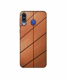 Amazon Brand - Solimo Designer Leather Texture 3D Printed Hard Back Case Mobile Cover for Samsung Galaxy M21