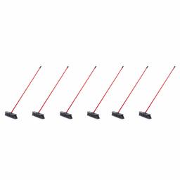 AmazonCommercial 18-inch push broom kit, fine floor, 6-pack.