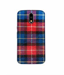 Amazon Brand - Solimo Designer Check Cloth 3D Printed Hard Back Case Mobile Cover for Motorola Moto G4 Plus