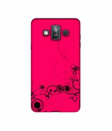 Amazon Brand - Solimo Designer Black Pattern on Pink 3D Printed Hard Back Case Mobile Cover for Samsung Galaxy J7 Duo