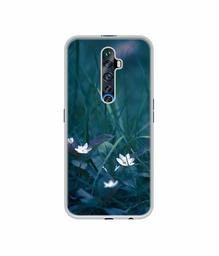 Amazon Brand - Solimo Designer White Flower UV Printed Soft Back Case Mobile Cover for Oppo Reno 2Z