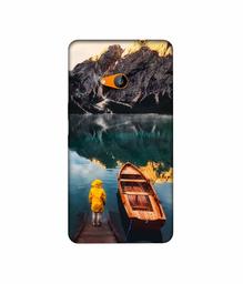 Amazon Brand - Solimo Designer Lake View 3D Printed Hard Back Case Mobile Cover for Microsoft Lumia 535