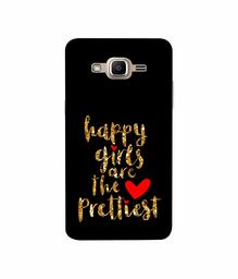 Amazon Brand - Solimo Designer Happy Girls are The Prettiest 3D Printed Hard Back Case Mobile Cover for Samsung Galaxy J2 Prime