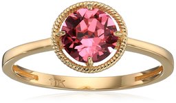 10k Gold Swarovski Crystal October Birthstone Ring, Size 6