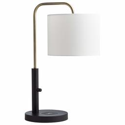 Rivet Éclairage Moderne Lampe de table Black & Antique Brass