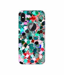 Amazon Brand - Solimo Designer Multicolor Stone 3D Printed Hard Back Case Mobile Cover for Apple iPhone Xs Max (Logo Cut)