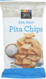 365 Everyday Value, Pita Chips, Sea Salt, 9 oz