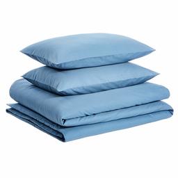 AmazonBasics Brushed Percale Cotton Duvet Comforter Cover Set