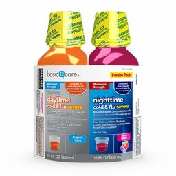 Basic Care Severe Nighttime Cold & Flu Berry Flavor